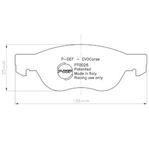 P-DEF kit for Ferodo brakes FRP3119