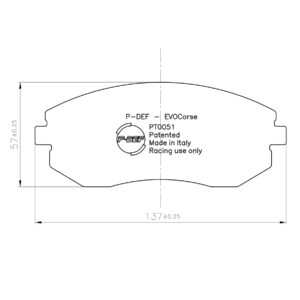 P-DEF kit for Ferodo brakes FCP1639