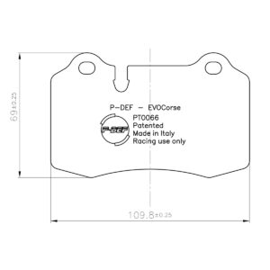 P-DEF kit for Ferodo brakes FCP721