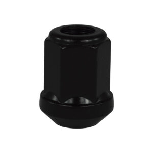Open end lug nut M12x1.25, tapered 90° - Black zinc nickel plating